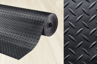 Ковер резиновый рифленый рулонный  пол РЕЗИНОВОЕ напольное ПОКРЫТИЕ ёлочка в рулонах 