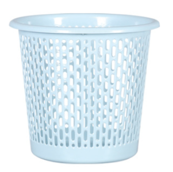 Корзина Ведро для мусора туалета офисная мусорка Mantella 481Г-П Полоса Голубой 21 литр