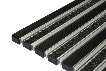 Грязезащитный модульный настил решетка Резина Скребок Ворс (Текстиль) сменные модули 