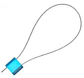 Силовая номерная пломба ЗПУ Трос 2,5 500 см 50 штук