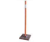 Вешка веха дорожная сигнальная ограждение D40 2000 мм на подставке