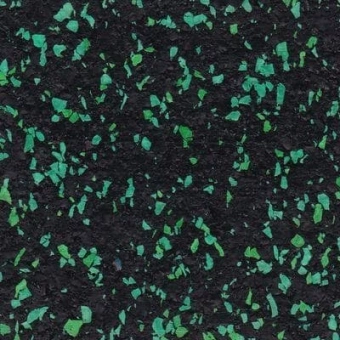 Рулонное резиновое напольное покрытие 8 мм черно-зеленое 15% 