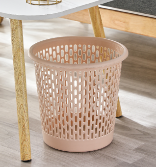 Корзина Ведро для мусора офисная мусорка Mantella 482Б-П Полоса 17,5 литр Бежевый